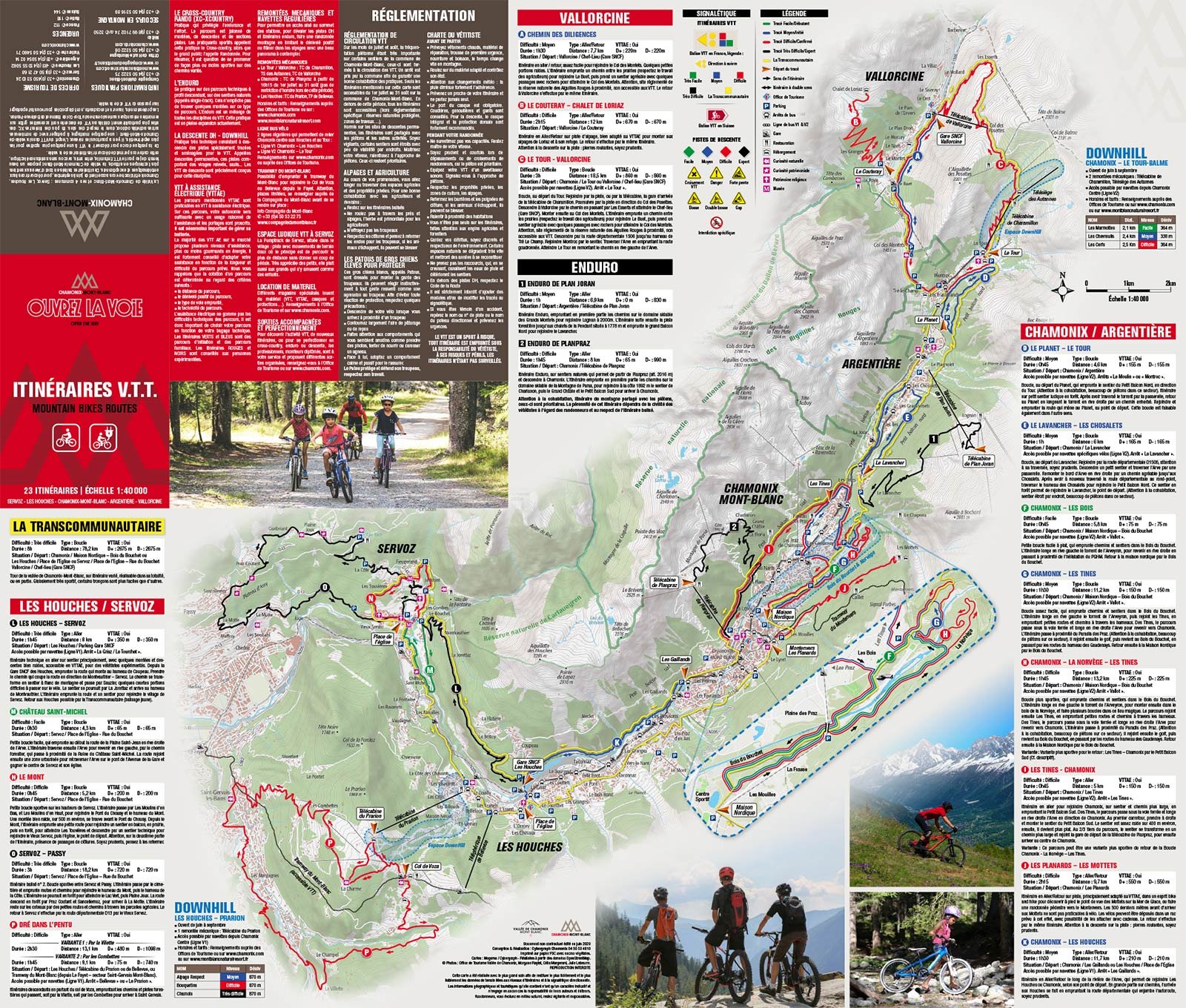 Plan du Bike Park VTT de Chamonix
