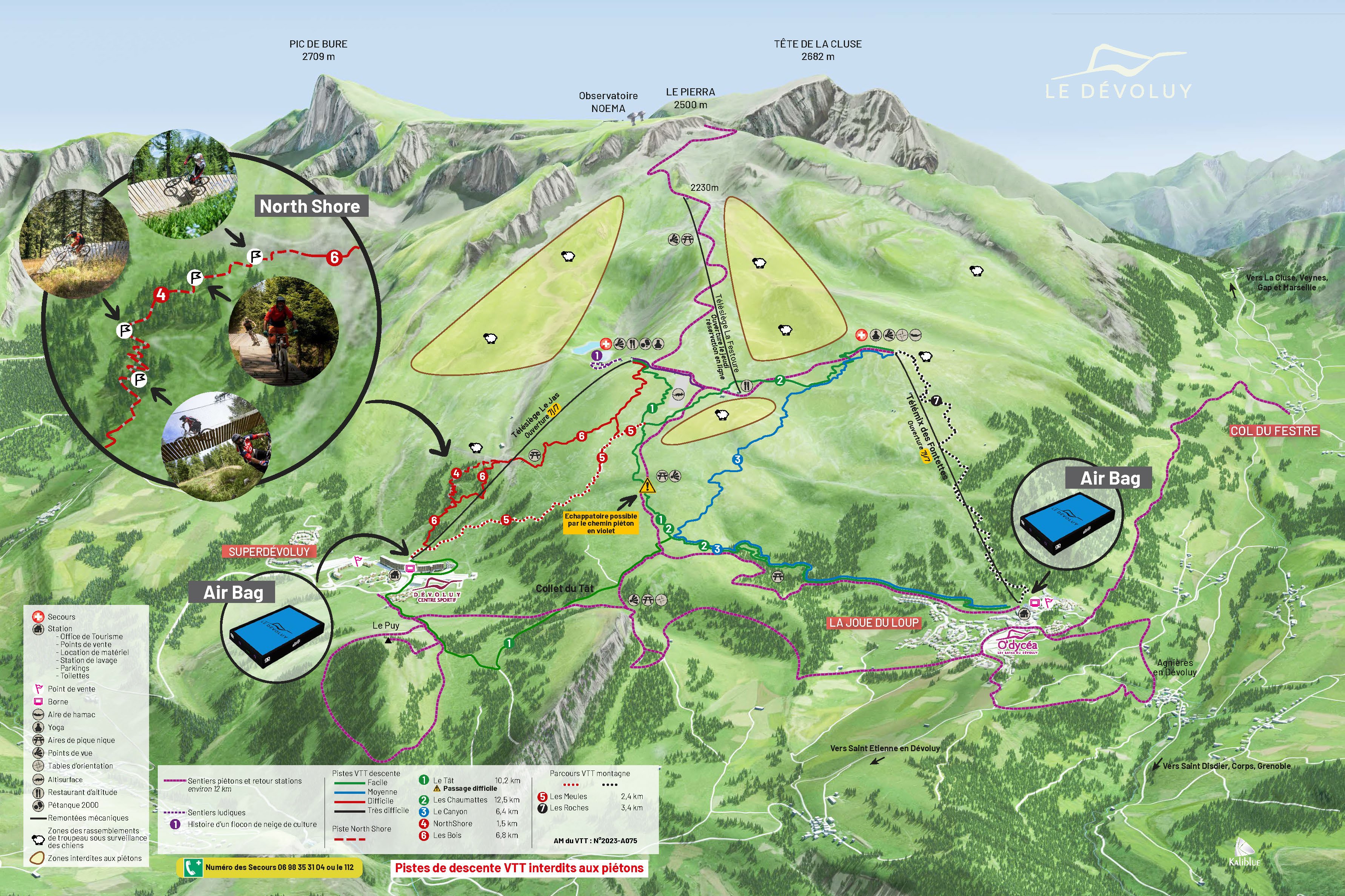 Plan du Bike Park VTT de Superdévoluy