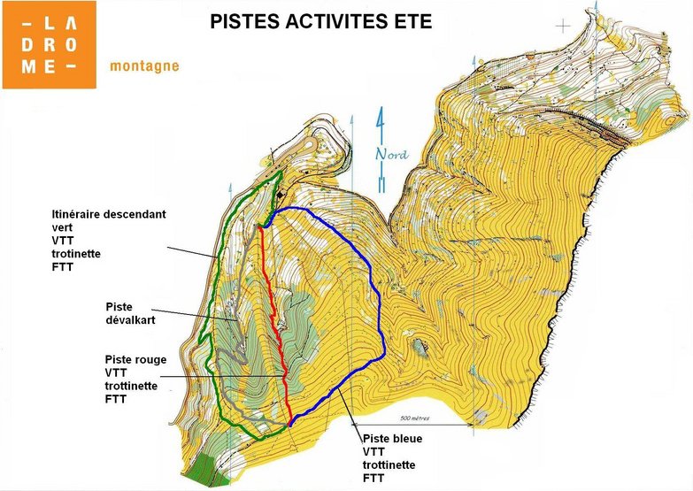 Plan du Bike Park VTT de Valdrôme