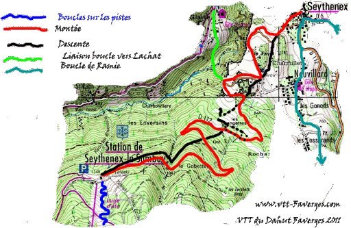 Plan du Bike Park VTT de La Sambuy