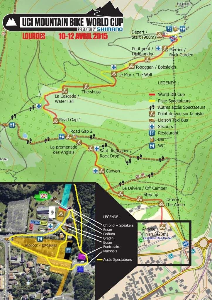 Plan du Bike Park VTT de Pic du Jer