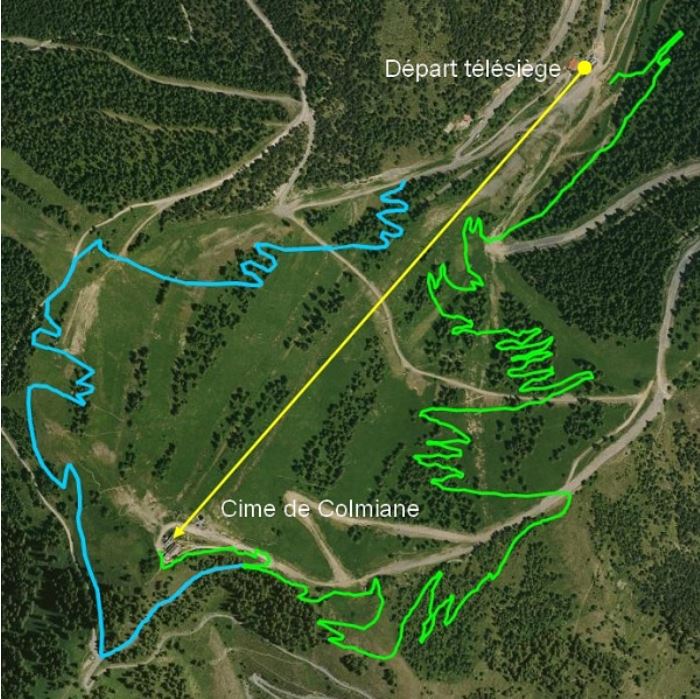 Plan du Bike Park VTT de La Colmiane