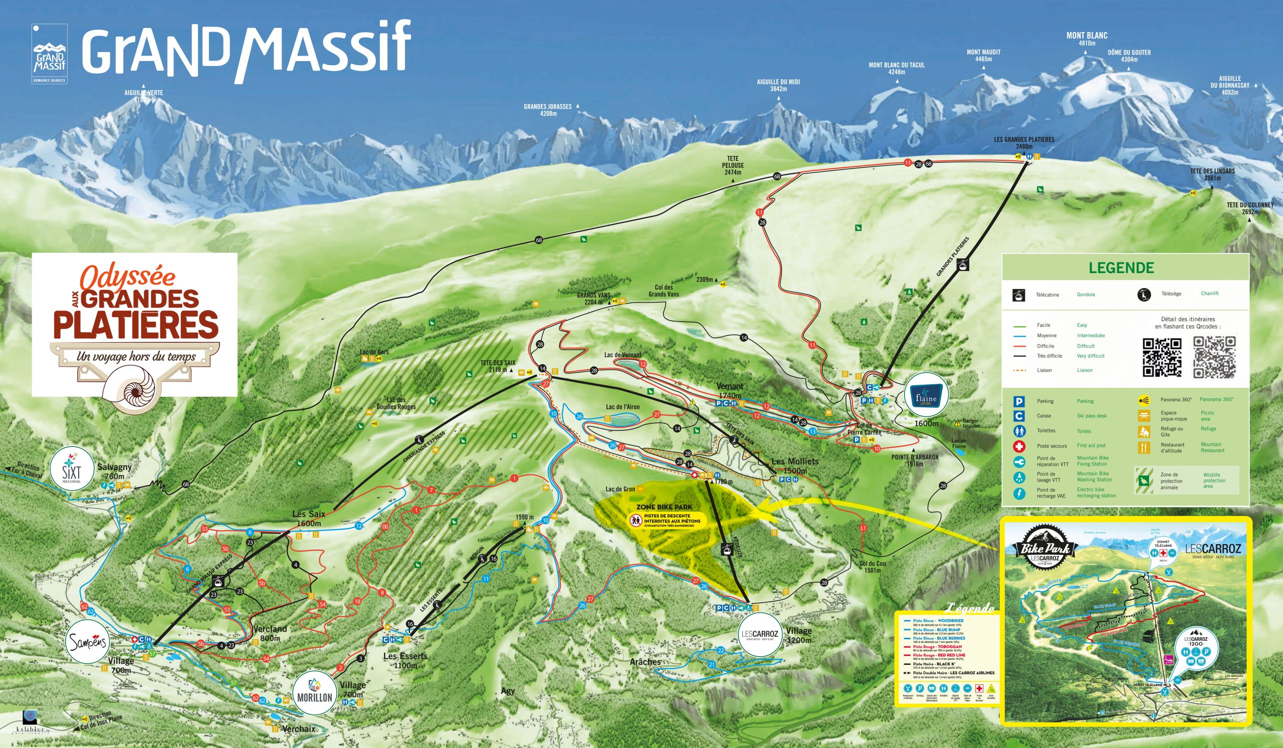 Plan du Bike Park VTT de Morillon