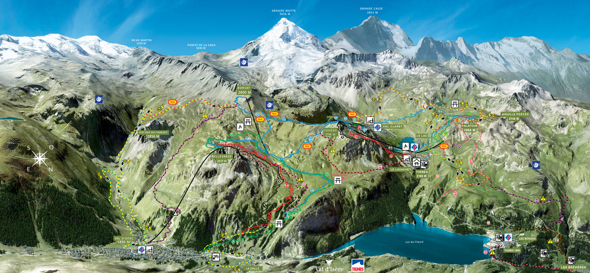 Plan du Bike Park VTT de Val d'Isère
